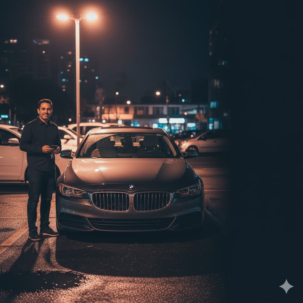 Conductor con su auto - Cobertura completa protege tu carro con pérdida total